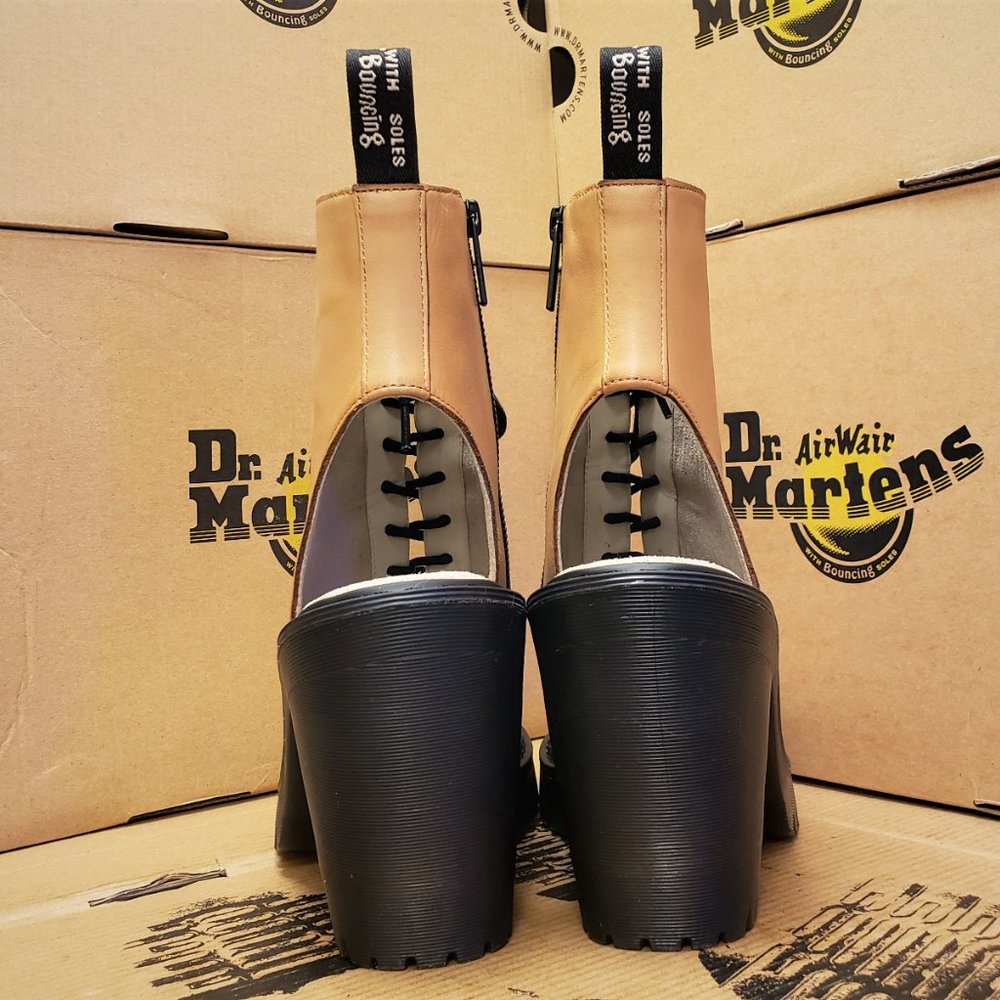 Dr. Martens Tan Carmelita Open Toe Boots - Picture 5 of 9